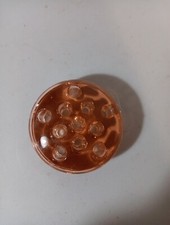 Vintage Antique Flower Frog Pink Depression Glass 11 Holes Good Condition