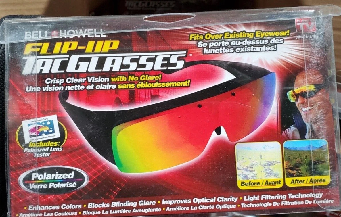Flip Up Tacglasses Crisp Clear Vision with NO Glare by Bell