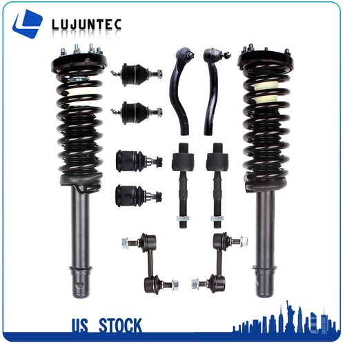 12 Pieces For 03 - 07 Honda Accord Front Struts & Sway Bars & Tie Rods End Links - Picture 2 of 5