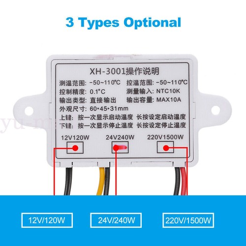Intelligent Digital Temperature Controller Thermostat Temp Control Switch 12V - Picture 9 of 16