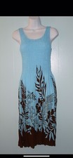 Hawaiian Tropical Short One Size Aqua Luau Dress New!