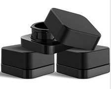 5ml Child Resistant Square Cube Glass Concentrate Jar Only Black 250pk