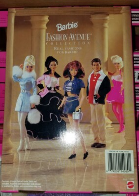 Barbie Fashion Avenue 1996 - Robe Mauve, Sac & Chaussures, Poupée Mattel NRFB