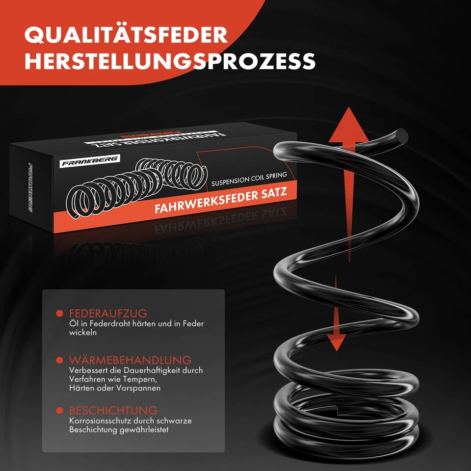 2x Feder Fahrwerksfeder Federn Hinten für VW Golf 5 1K 6 AJ Plus 5M Jetta Skoda - Bild 3 von 4