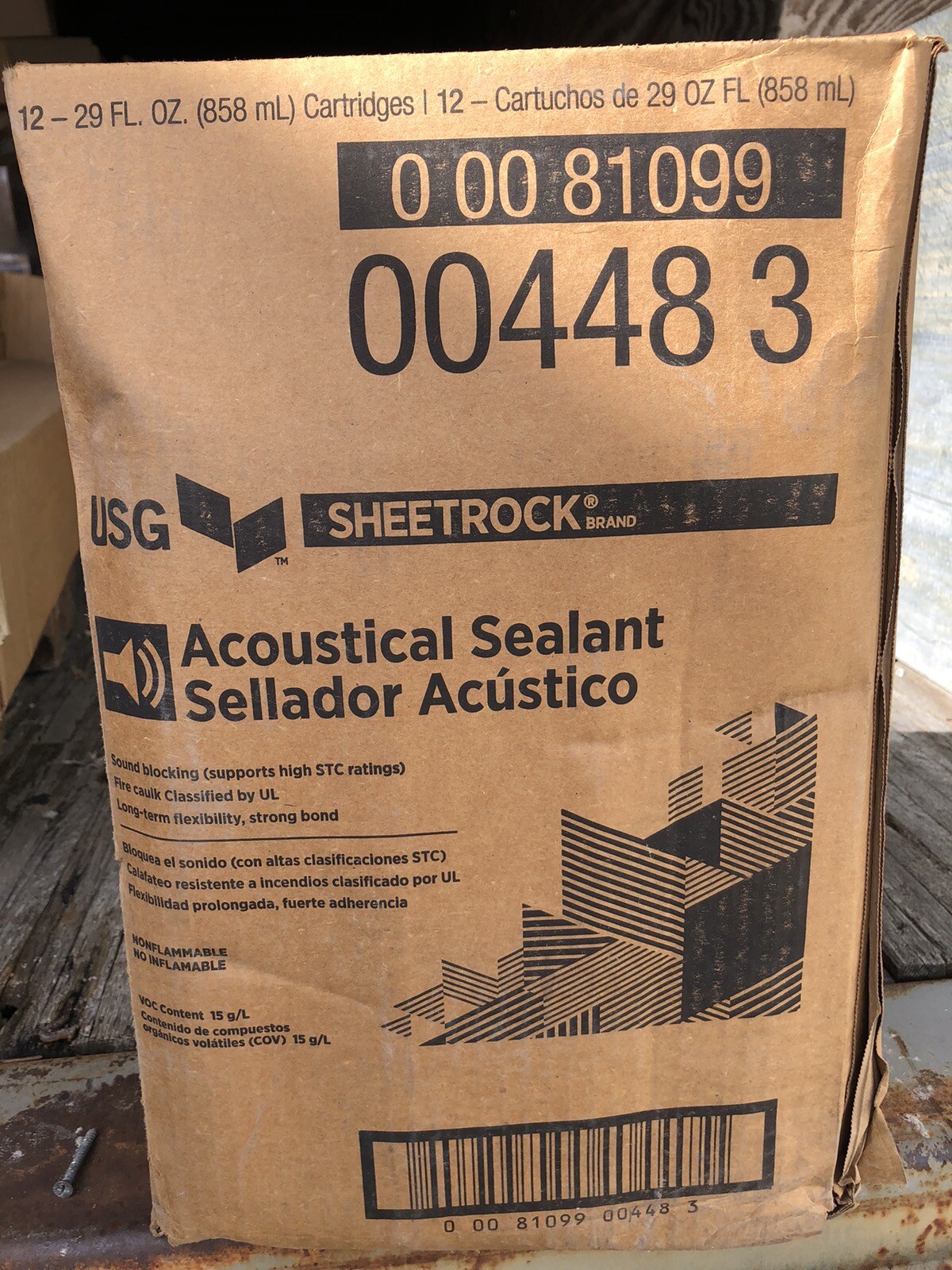 NIB Brand New Lot Of 12 Boxes USG Sheetrock Acoustical Sealant 29 OZ