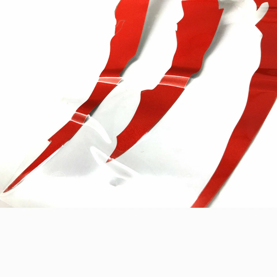 Calcomanía de vinilo universal 2 piezas garra de bestia roja rasguño faro puerta lateral Foto 4 de 4