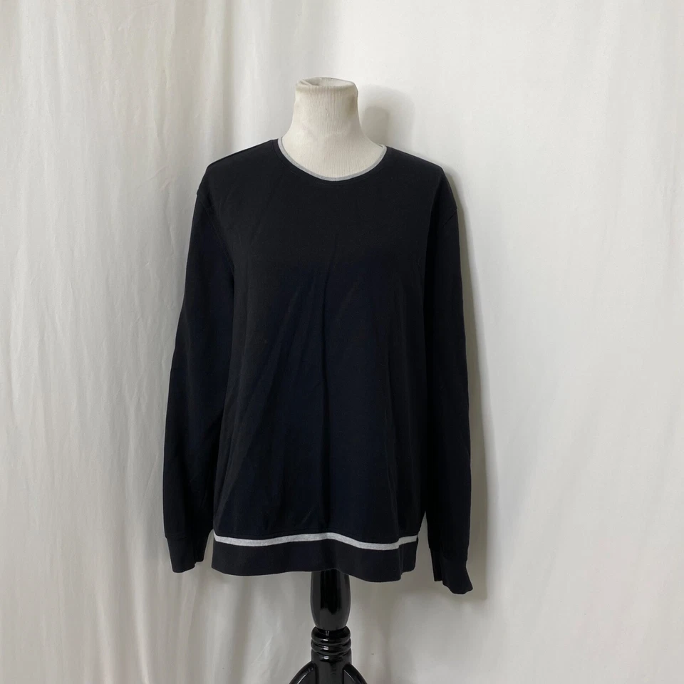 Sudadera para mujer XL Alfani negra manga larga cuello redondo elástica Foto 2 de 4