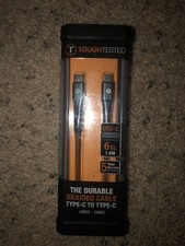 TOUGH TESTED - THE DURABLE BRAIDED CABLE TYPE C TO TYPE C - 6 Ft FREE SHIPPING