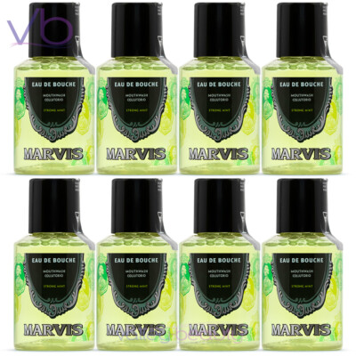 MARVIS Eau De Bouche Strong Mint Mouthwash | Peppermint Purifying Oral Rinse Set