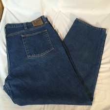 Diamond Gusset Mens Blue Jeans 100% Cotton Denim USA Made 48W 34L 48x34 FS!