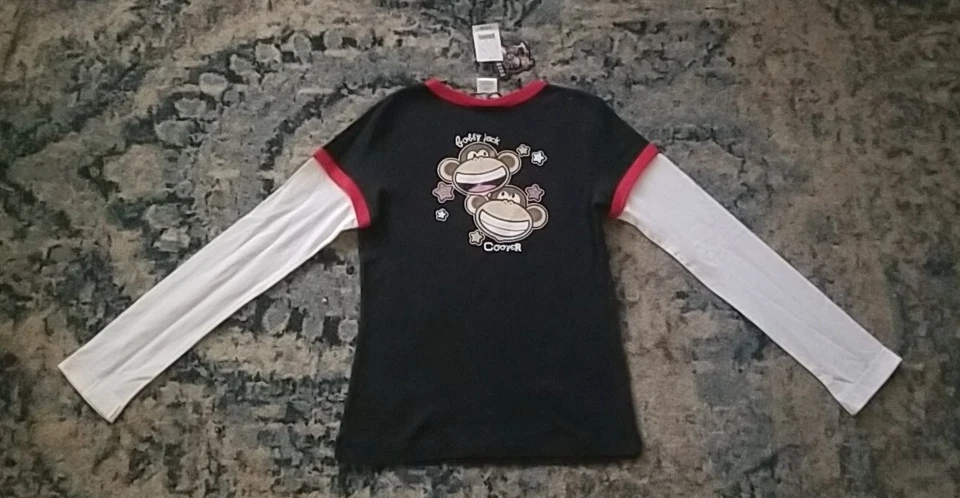Bobby Jack Long sleeve Girls Shirt Black White Red Size L ( Kids ) - Image 2 of 4