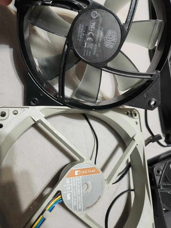 CPU Cooler pc computer 2x 140mm 5x 120mm Fans and a cpu fan hood lot kit bundle - Image 3 of 4