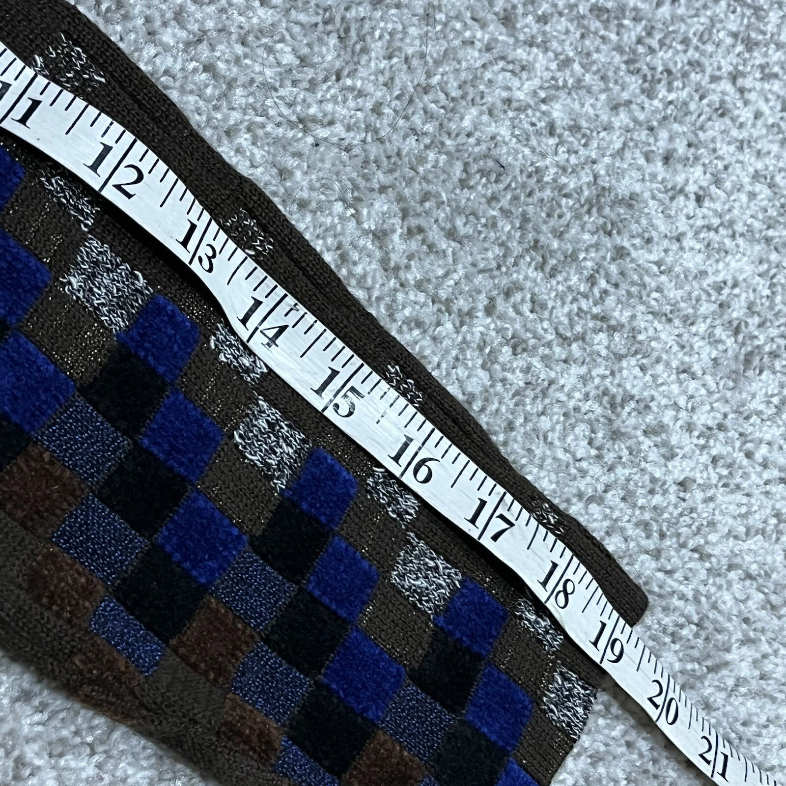 Maglione Kenzo Medio Marrone Francia Blu a Scacchi Leggera Maglia VINTAGE ANNI 80 Miscela Lana