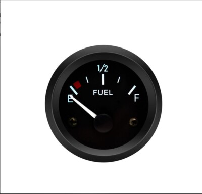 2'' 52mm Universal Fuel Level Gauge E-1/2-F Pointer Fuel Meter 240-33 ohm12V