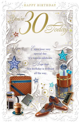 30 Heute Offen Männlich Geburtstag Deckkraft Karte