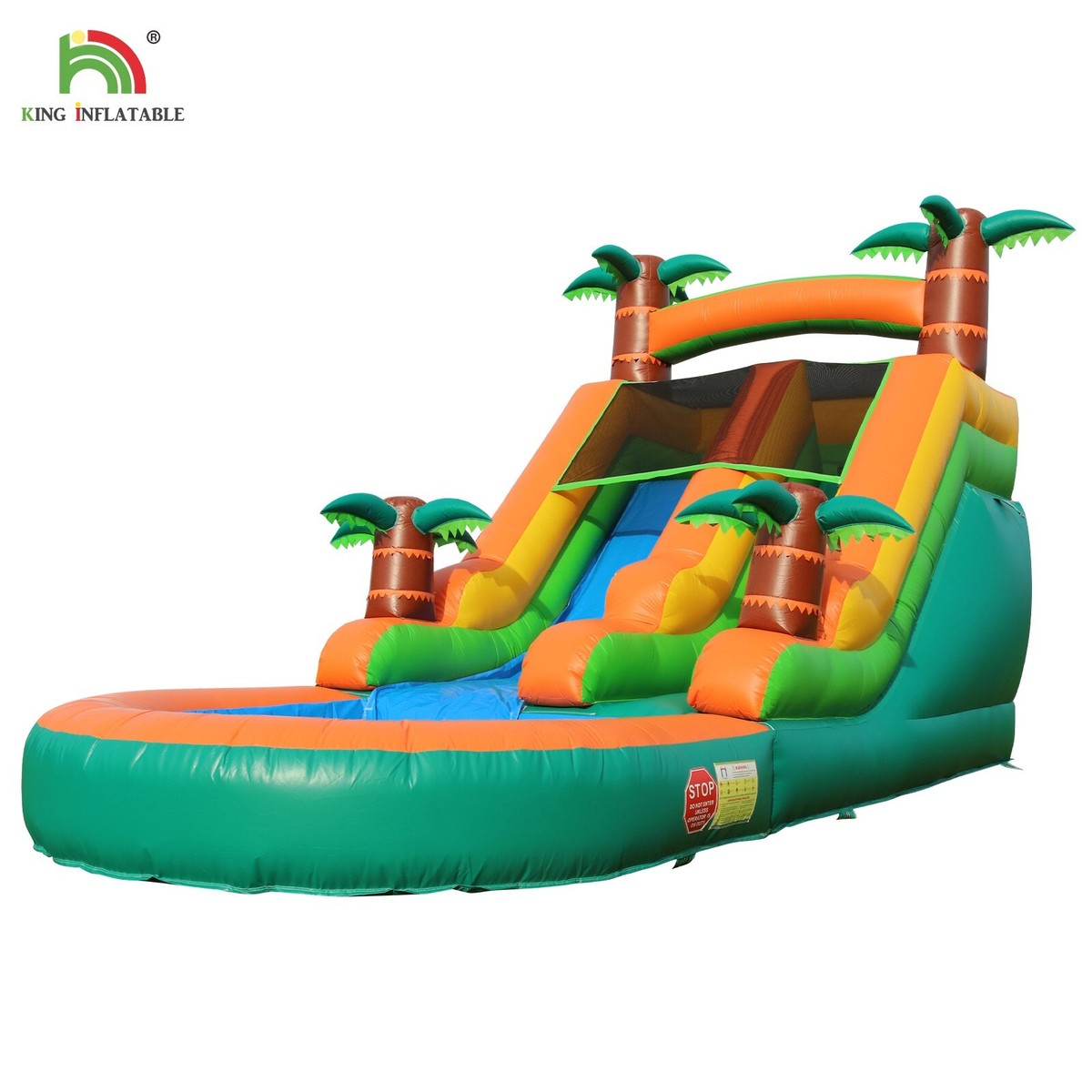 21x9x12ft Commercial Inflatable Tropical Jungle Water Slide Bounce