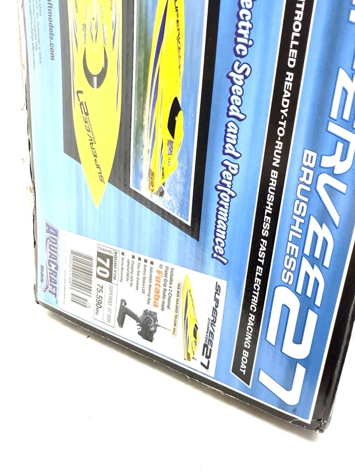 Aquacraft SUPERVEE 27 Brushless Electric Boat With Controller In Box NEW Yellow - Image 4 of 4