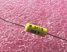 TEN (10) New .047uf 250V Illinois Capacitor Axial Poly Film Capacitors 