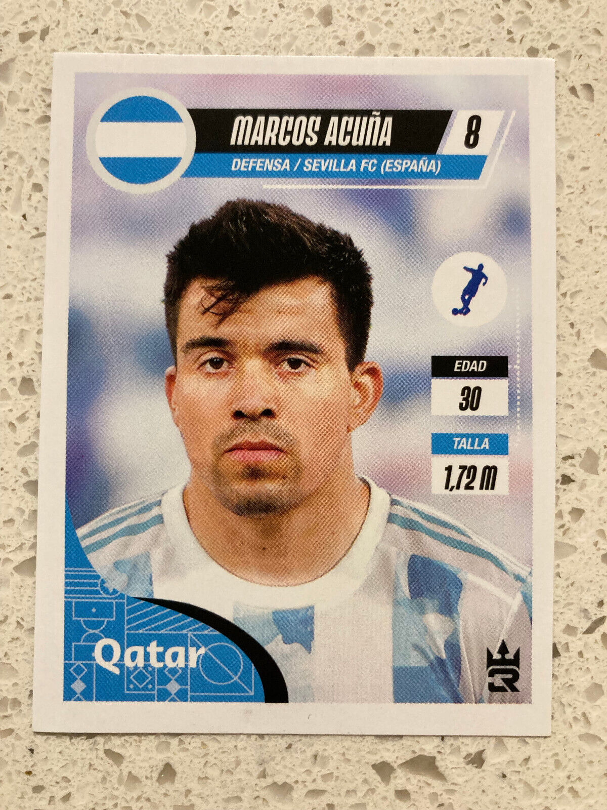 Marcos Acuña 8 Argentina 2022-23 Men Home World Cup Patch Fan