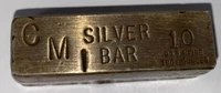 CMI Constitution Mint Inc 10 Oz. .999 Fine Silver Bar Old Pour Gorgeous!