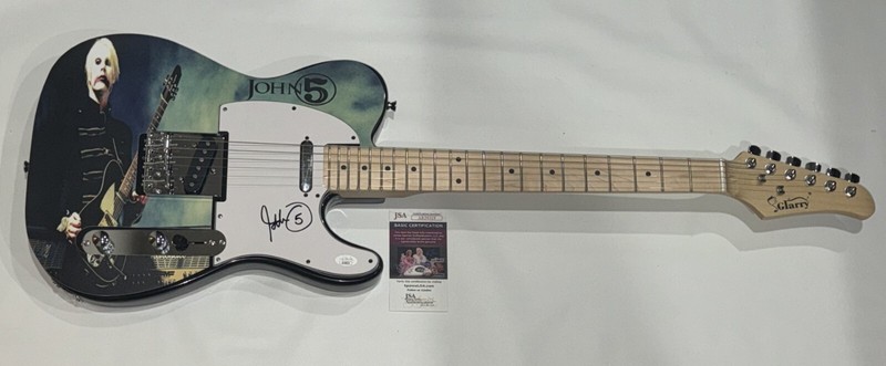 JOHN 5 SIGNED CUSTOM ELECTRIC GUITAR MOTLEY CRUE ZOMBIE MANSON JSA COA