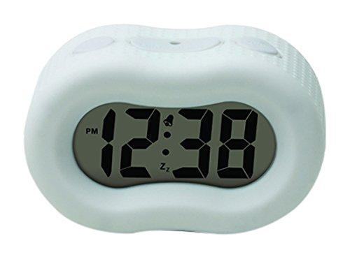 Timelink Smartlight White Digital Rubber Outer Shell Alarm Clock for ...