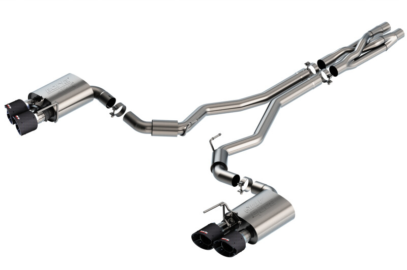 Borla For 2020 Ford GT500 5.2L AT 3in ATAK CatBack Exhaust W/ Carbon Fiber Tips