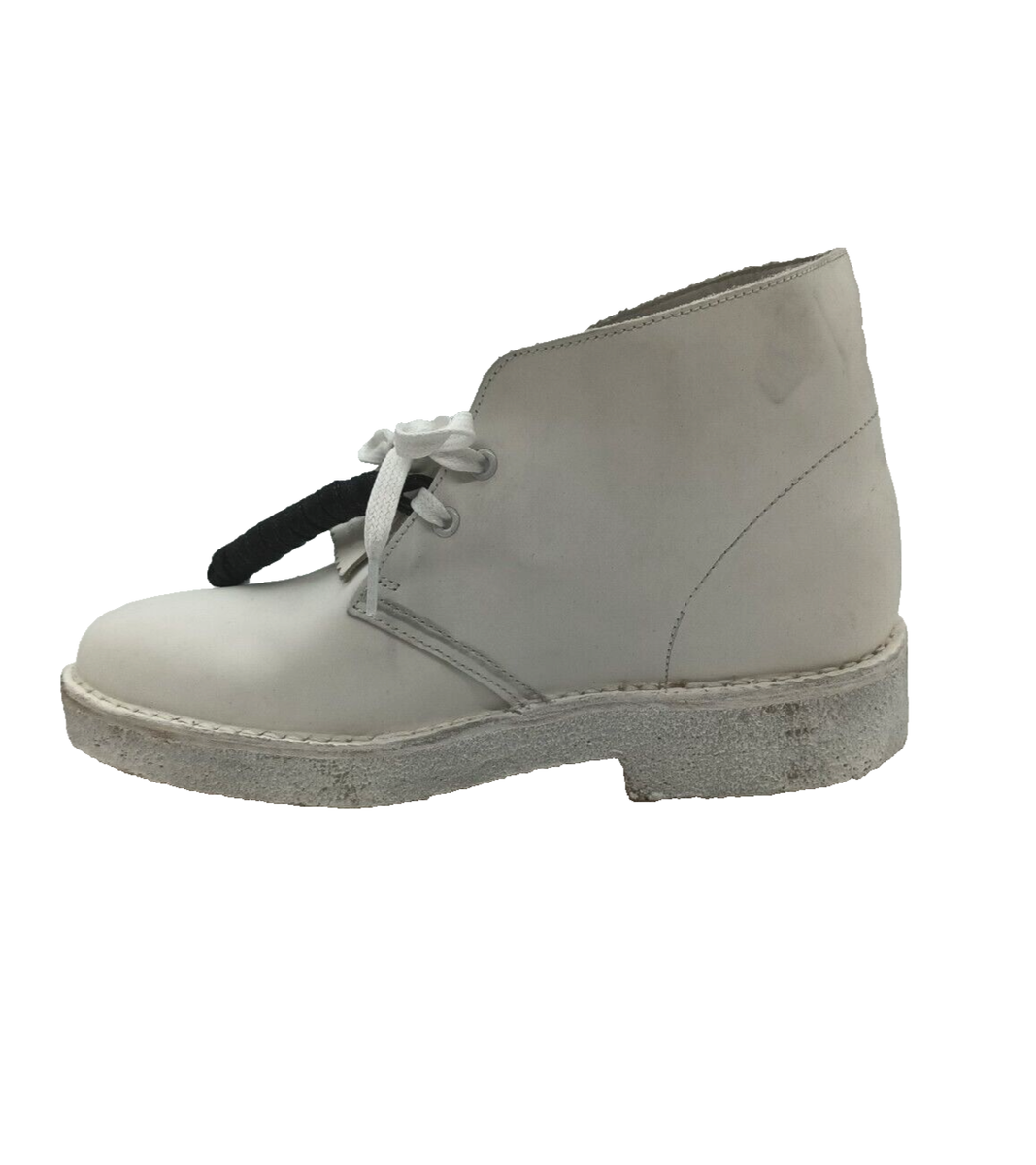 Bottes Clarks Chelsea En Cuir Blanc - Taille UK 7 (EU 40), Occasion Très Bon état