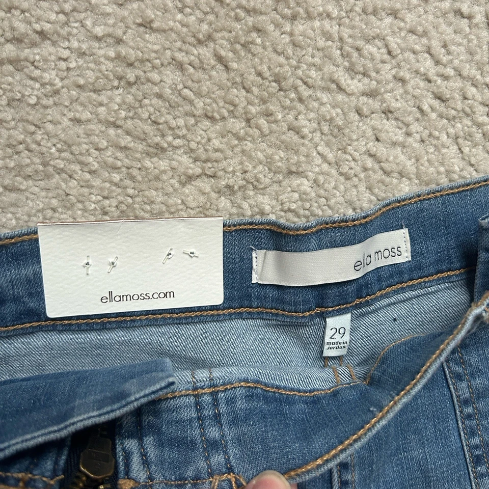 NWT Ella Moss Retro Shorts Denim Exposed Front Zip High Rise Sz 29 Primrose - Image 3 of 4