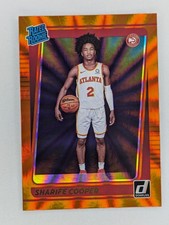 2021-22 Donruss #208 Sharife Cooper Orange Laser Rookie Hawks RC Card