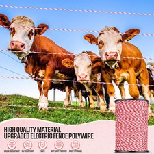 Elektrisches Zaunseil Polywire 200500 m Stahl-Poly Draht Tierzaun Gitter