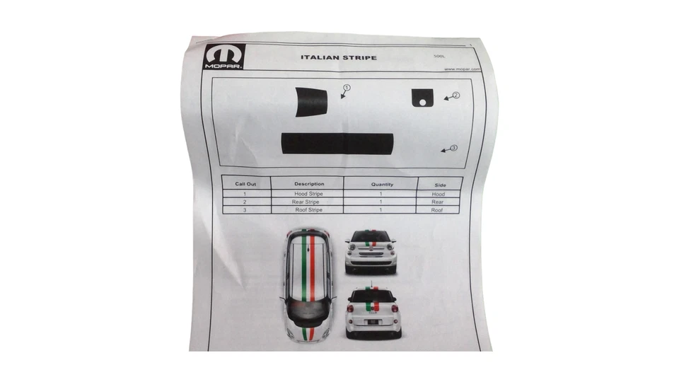 KIT CALCOMANÍAS CARROCERÍA CHRYSLER 82214389 NUEVO OEM Foto 2 de 4