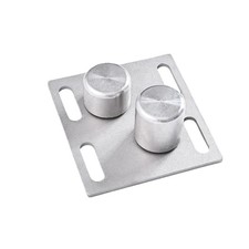 Doppelrollenbeschlag Metall Beschlag Silberfarben