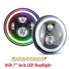 7 Rgb Led Halo Headlights Fog Lights Combo Fits Jeep Wrangler Jk 2007-2018 7 Rgb Led Halo Headlights Fog Lights Combo Fits Jeep Wrangler Jk 2007-2018