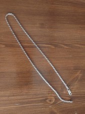 Silver necklace 925 Italy 20 inches 50cm 4mm Italy Italian jewelry chain
