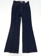 Autograph Women's Jeans Dark Indigo High Waisted Extreme Flare Denim New