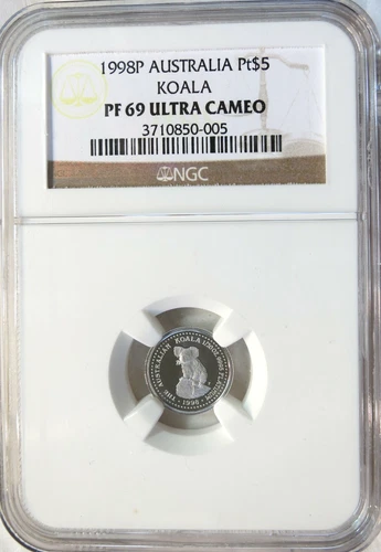 1998 P  Australia 1/20 oz. Platinum $5 Koala NGC PF 69 Ultra Cameo