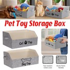 Portable Pet Toy Storage Box Foldable Organizer Snack Bag Pet Accessories Holder