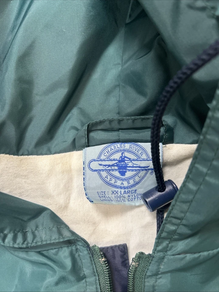 Vintage Purdue University Wind Breaker 1/4 Zip Hooded Men’s 2XL Charles River  - Image 4 of 4