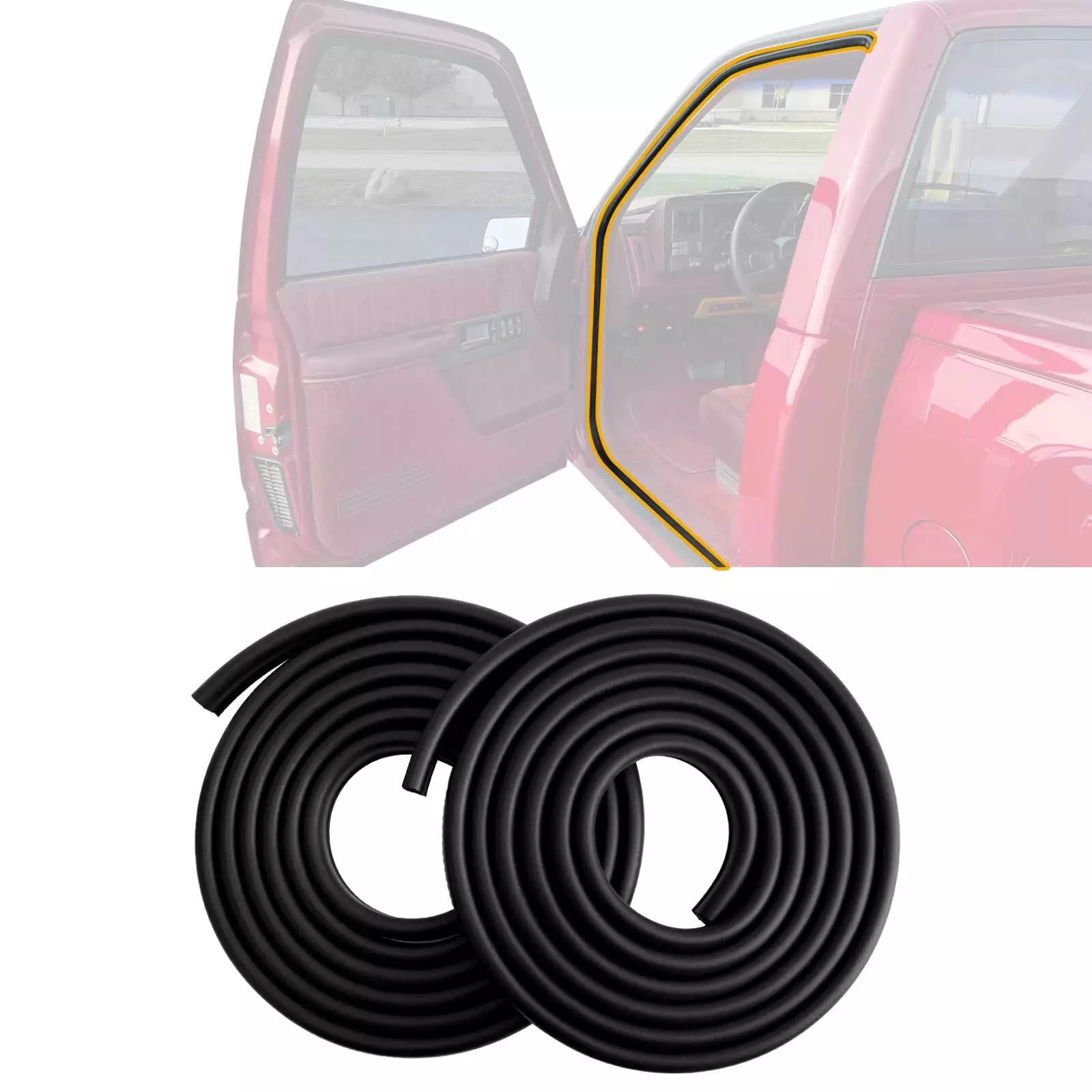 2X Rubber Door Weatherstrip Seals Set Fits Chevy GMC Suburban C/K 1500 2500 3500