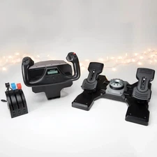 Saitek Pro Flight Yoke, Throttle Quadrant, and Rudder Pedals Kit - Never used.
