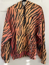 Aviator Nation Unisex Classic Relaxed Pullover Hoodie Zipper Pockets Tiger Sz L