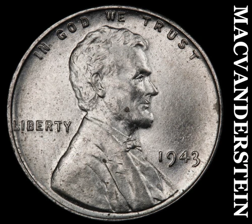 1943-D Lincoln Wheat Cent- Choice Gem Brilliant Uncirculated Luster #J1792