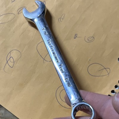 Performance tool 9/16 in SAE Combination Wrench Steel Silver Non-Ratcheting 