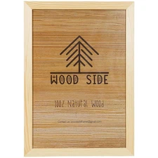 Rustic Wooden Poster Picture Frame 24x36 - Natural Solid Eco Distressed Wood Bar