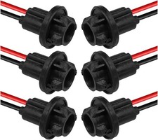 T10 W5W 194 Bulb Socket with Wire Pigtail, Universal LED Bulbs Pre-Wired Harness