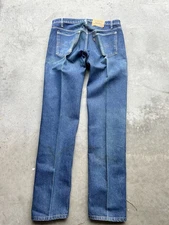 VTG Levis Jeans Mens 32x36 Indigo Orange Tab Starched Deadstock Western 1985