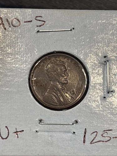 Lustrous 1910 S Lincoln Cent AU/UNC