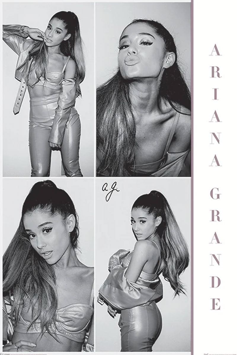 Ariana Grande Black and White Maxi Poster