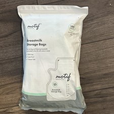 Motif Breast Milk Storage Bags 100ct, Leak-Proof, Freezer-Safe